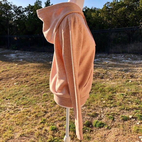 H&M Blush Pink Size Small Full Zip Hoodie Sweatshirt Casual Soft Feminine Winter - Picture 2 of 16
